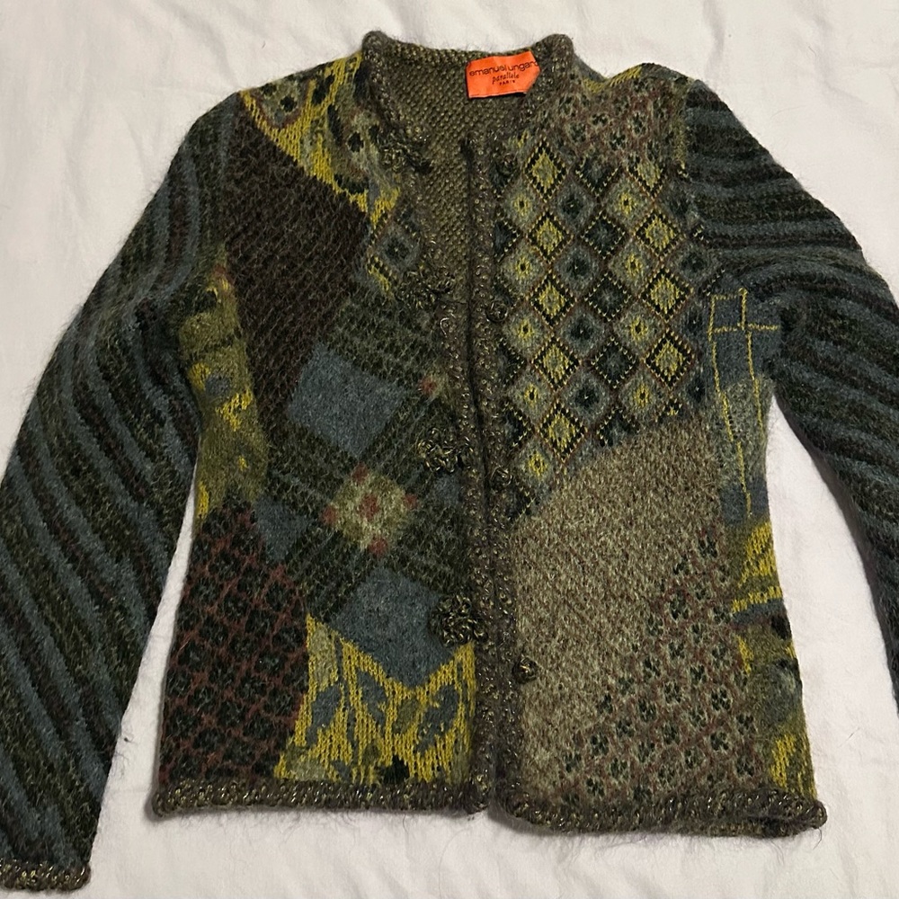 Vintage women's wool blazer jacket by emanuel ungaro